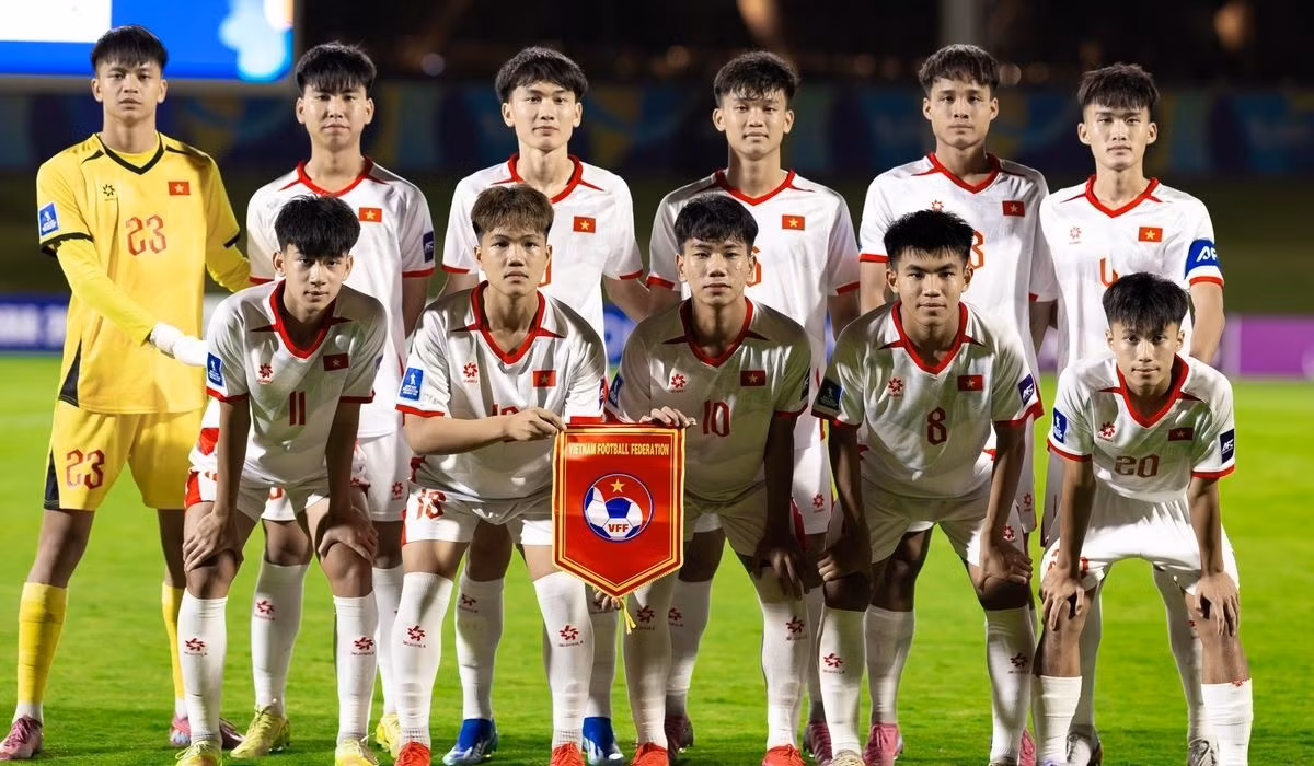 Đội hình xuất phát của U17 Việt Nam. Ảnh: AFC